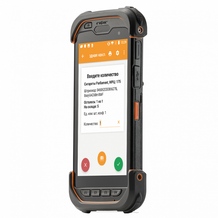 Терминал сбора данных АТОЛ Smart.Touch Android 7.0, 2Гбх16Гб артикул 49634             Android 7.0, 2D SE4710 Imager, 5.5”, 2Гбх16Гб, IP67, Wi-Fi a/b/g/n/ac, Bluetooth 4.1, 5000mAh     