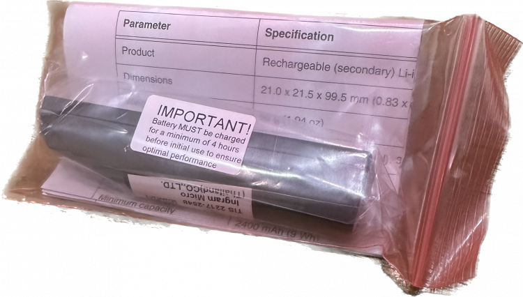 Аккумулятор LiION для беспроводных сканеров 1202/1452/1902/1911i/1981i/3820/3820i артикул BAT-SCN01A